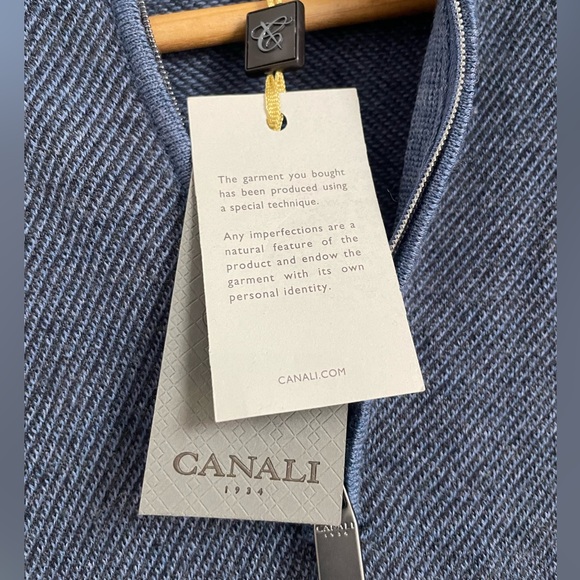 CANALI Italian High-Neck Zip Pullover Jumper - Size 50 - Picture 4 of 6